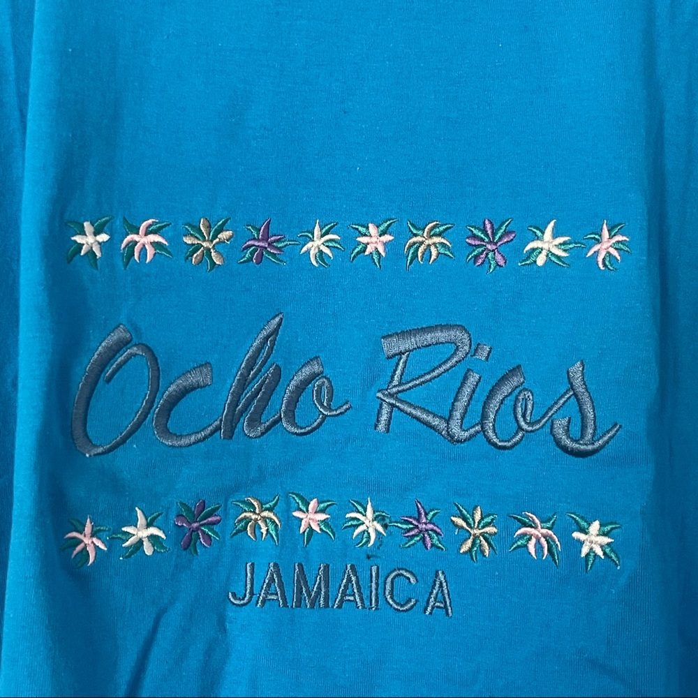 extra large blue OCHO RIOS JAMAICAN T SHIRT